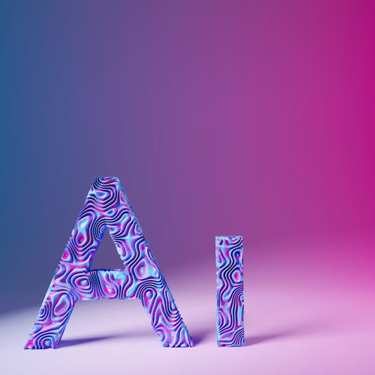 the letters are made up of different shapes