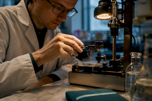 Neuroscience researcher studying neural signaling
