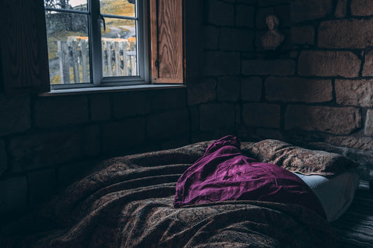 person laying on bed