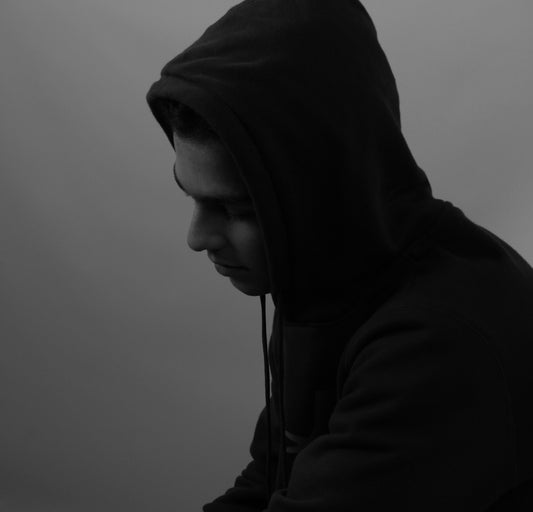 man wearing hooodie