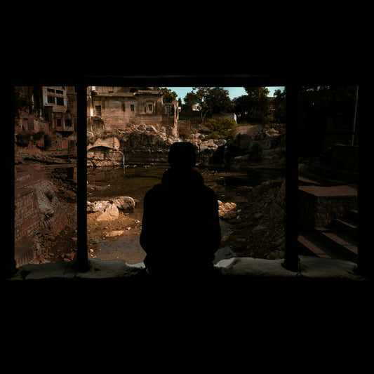 silhouette of man