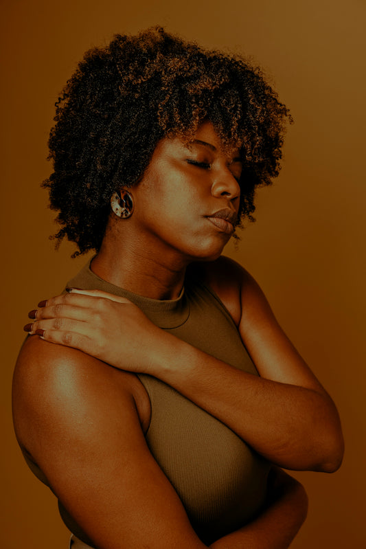 woman in brown tank top