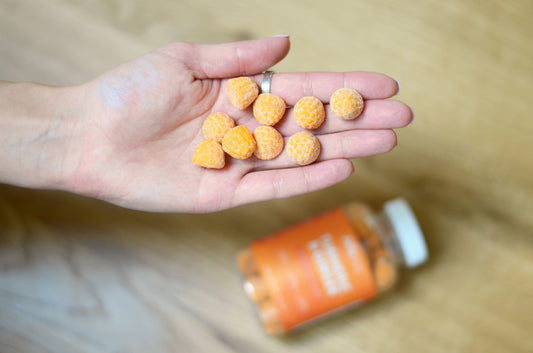 orange and white labeled prescription bottle