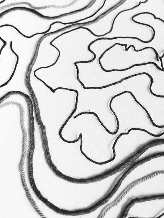 white and black abstract painting