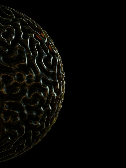 a computer generated image of a black object