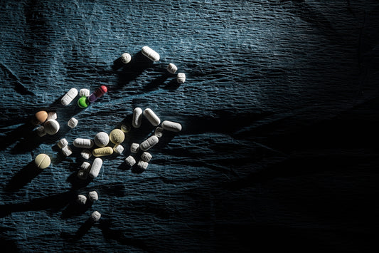 a group of objects on a surface