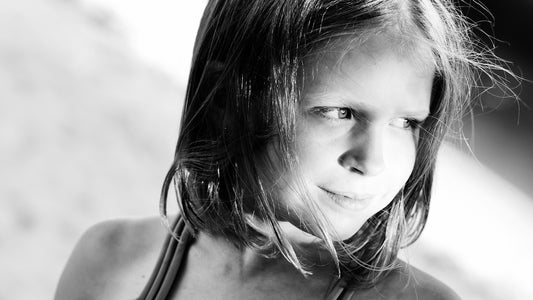 a woman with long hair