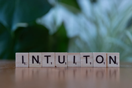 A wooden block spelling the word institution on a table