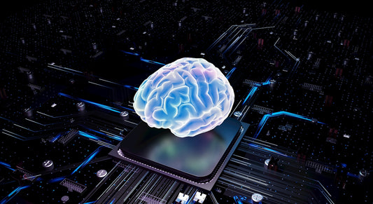 A brain over cpu represents artificial intelligence.