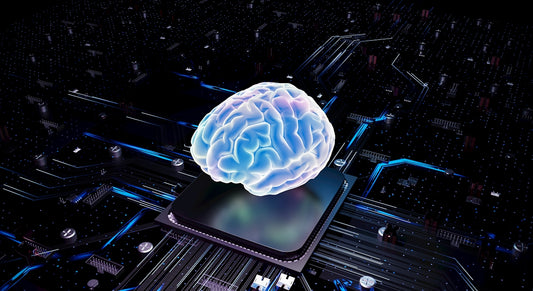 A brain over cpu represents artificial intelligence.