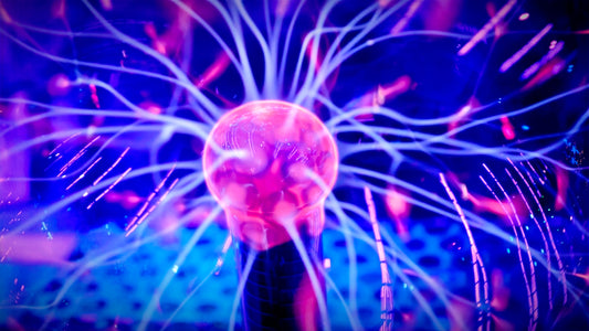 Plasma ball with glowing tendrils of light