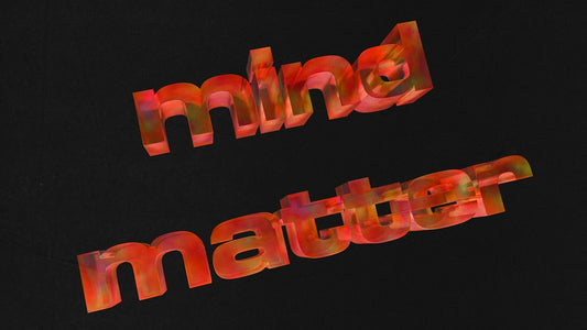 Mind matter text on dark background