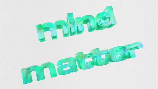 3D text reading mind matter against white background