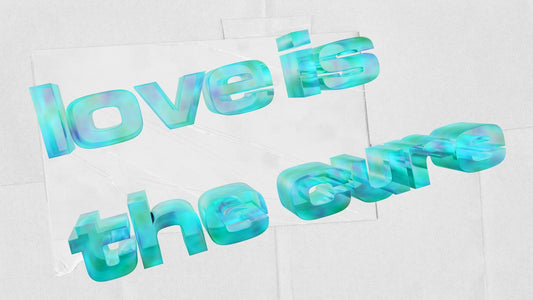 Love is the answer text on