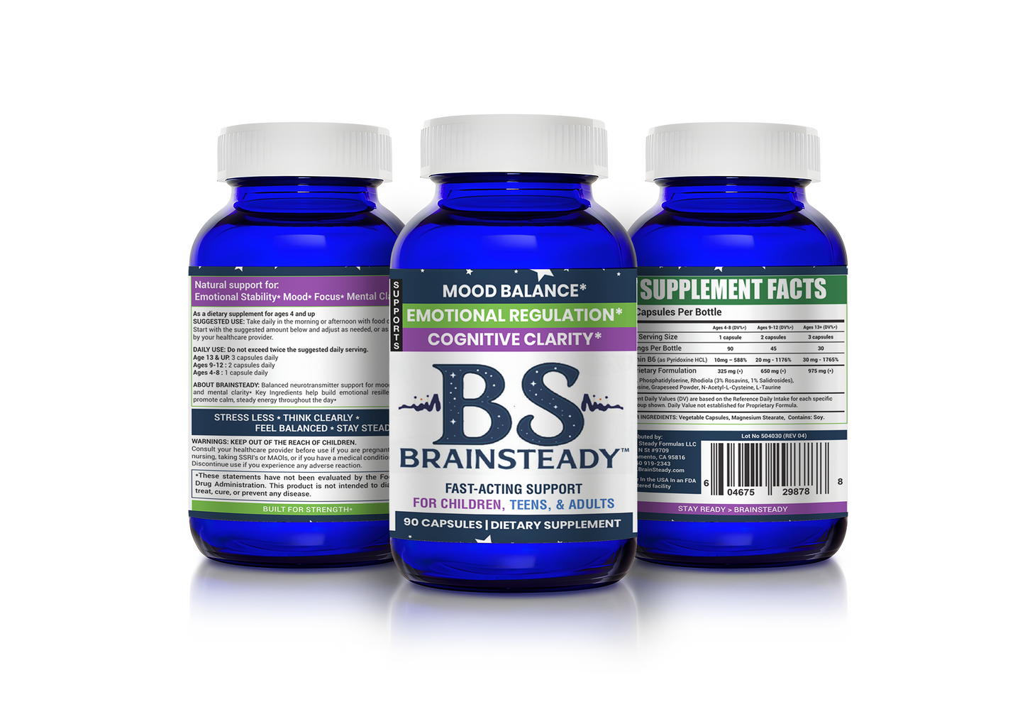 SNAP BrainSteady™ Capsules – Flexible Bottle Options